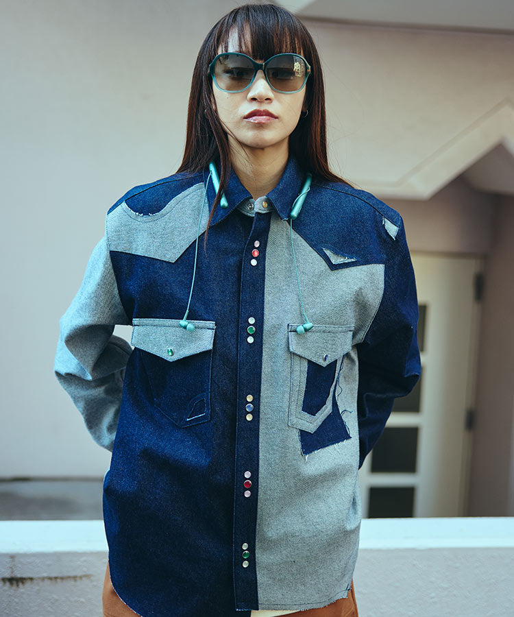 12.5 OZ DENIM CRAZY WESTERN SHIRT