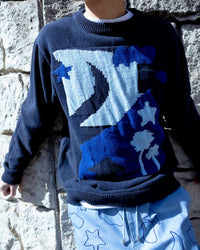 SWEET DREAMS KNIT SWEATER (NAVY)