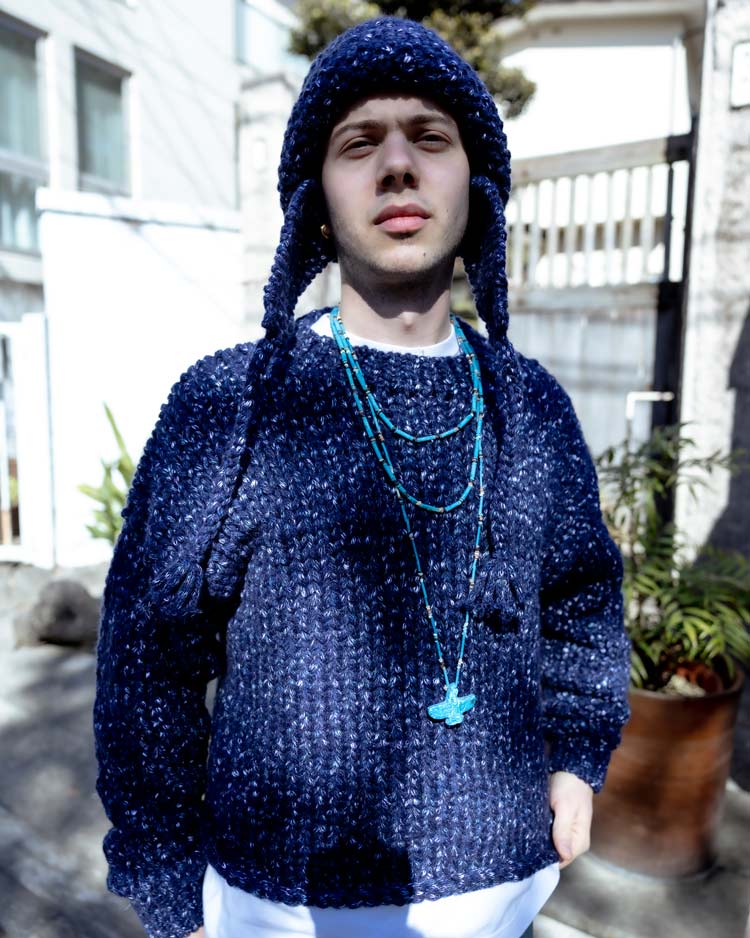 WOOL MIX HAND KNIT SWEATER