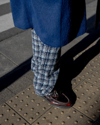 HOUNDSTOOTH PATTERN ONE TUCK SLACKS