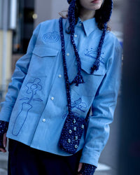 WOOL MIX HAND KNIT POUCH