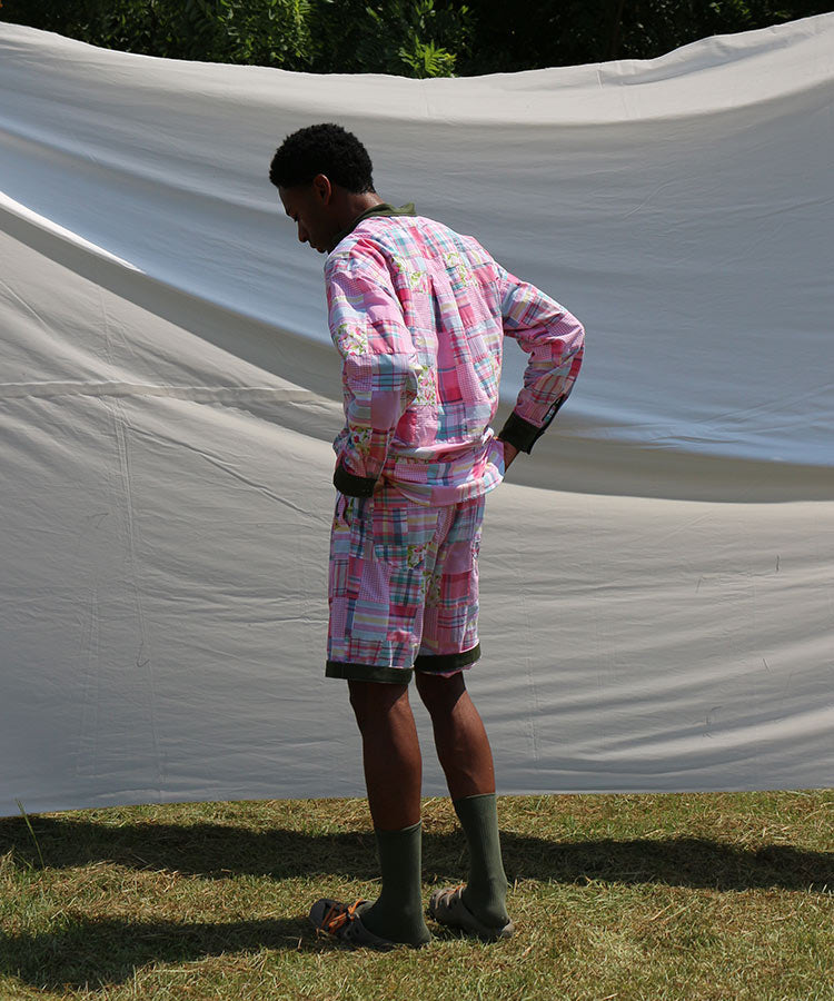 CHECK PATCHWORK SHORTS