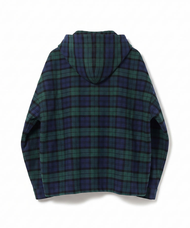 COTTON CHECK HOODIE