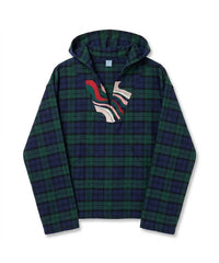 COTTON CHECK HOODIE