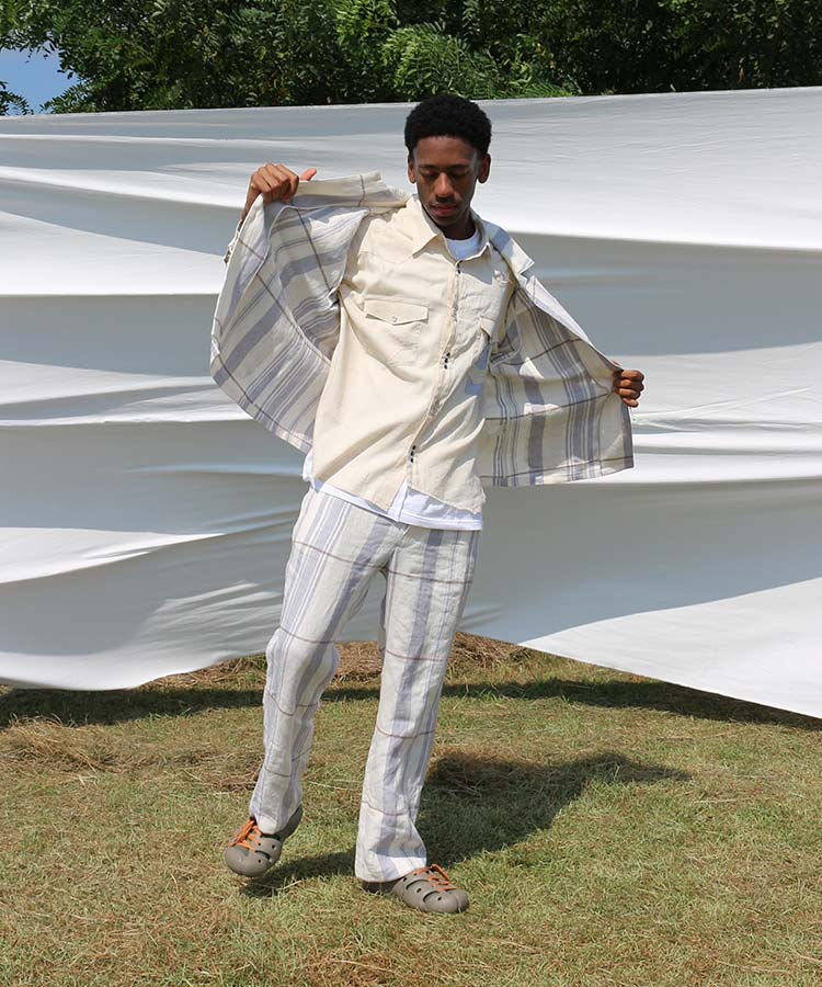COTTON LINEN CUTTING WESTERN SHIRT (KINARI)