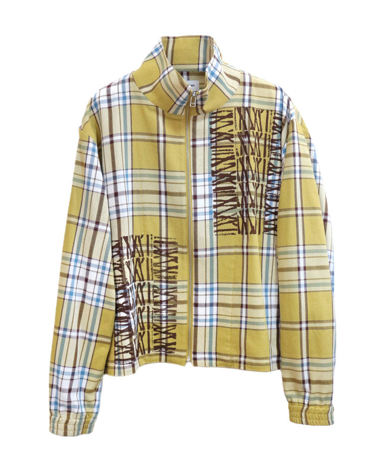 CHECK ZIP UP BLOUSON (YELLOW)