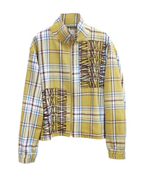 CHECK ZIP UP BLOUSON (YELLOW)