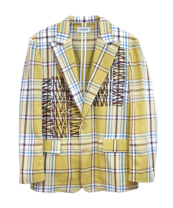 CHECK TAILORED JACKET (YELLOW)