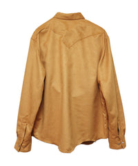 FAKE SUEDE CUTTING WESTERN SHIRT (CAMEL)