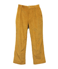 CORDUROY ONE TUCK SLACKS(MUSTARD)