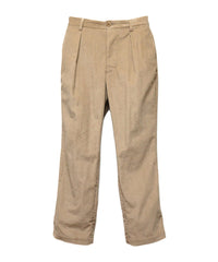 CORDUROY ONE TUCK SLACKS(BEIGE)