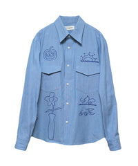 EMBROIDERY CHAMBRAY SHIRT