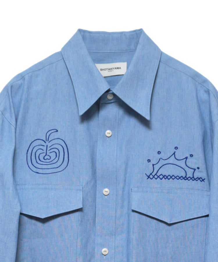 EMBROIDERY CHAMBRAY SHIRT