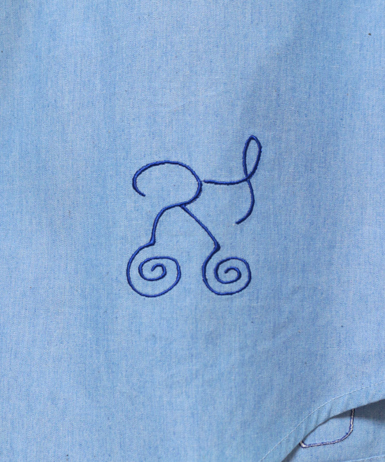 EMBROIDERY CHAMBRAY SHIRT
