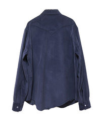 CORDUROY CUTTING WESTERN SHIRT (NAVY)