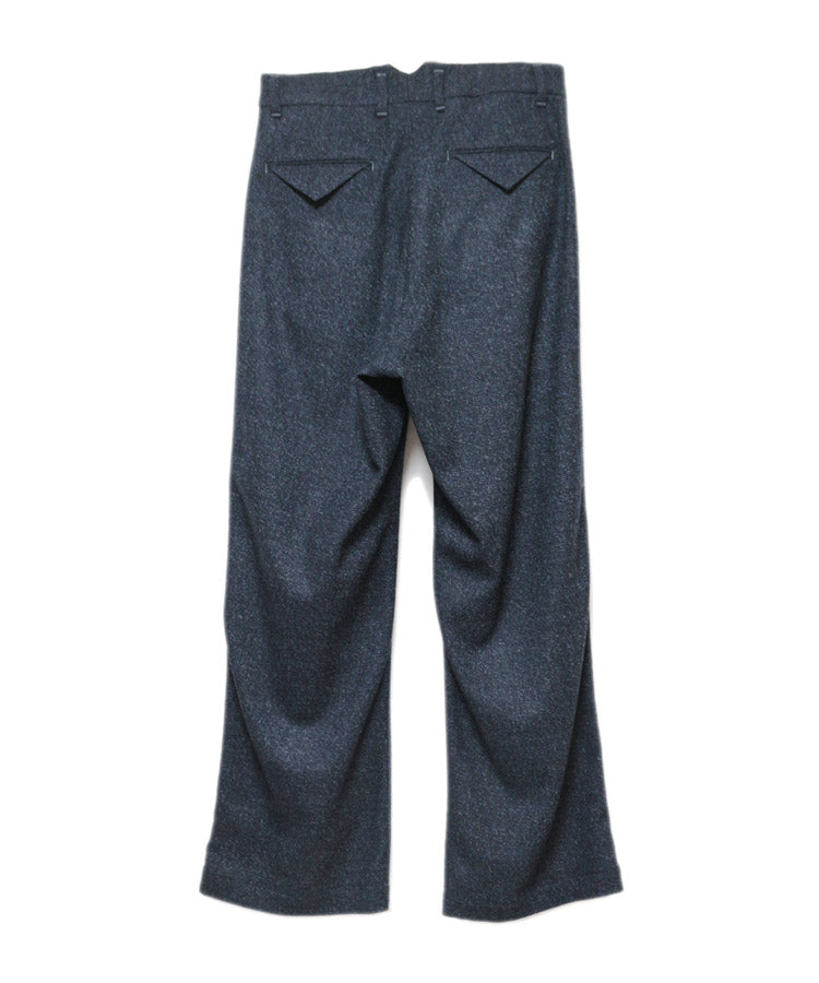 TWO TUCK WOOL TWEED SLACKS