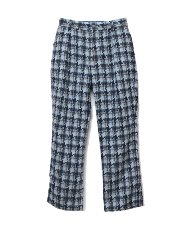 HOUNDSTOOTH PATTERN ONE TUCK SLACKS