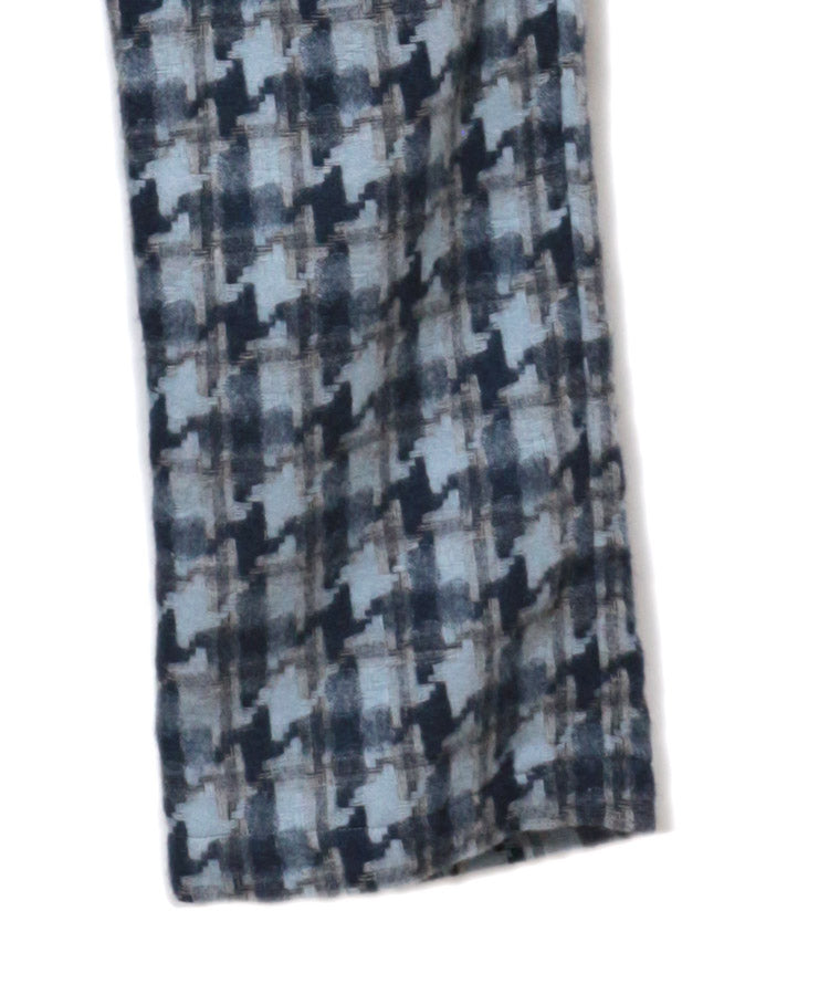 HOUNDSTOOTH PATTERN ONE TUCK SLACKS