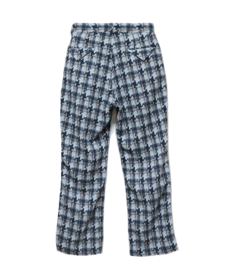 HOUNDSTOOTH PATTERN ONE TUCK SLACKS