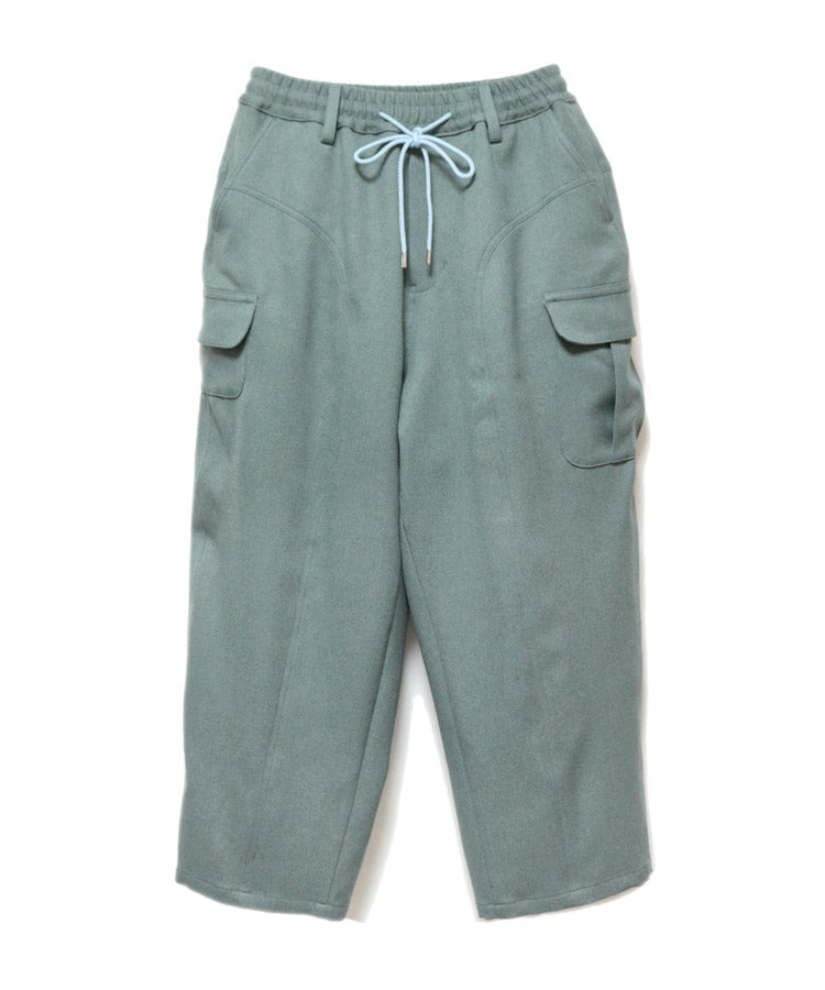 TWILL BALLOON CARGO PANTS (TURQUOISE BLUE)