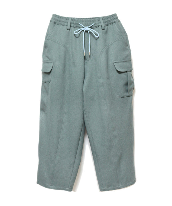 TWILL BALLOON CARGO PANTS (TURQUOISE BLUE)