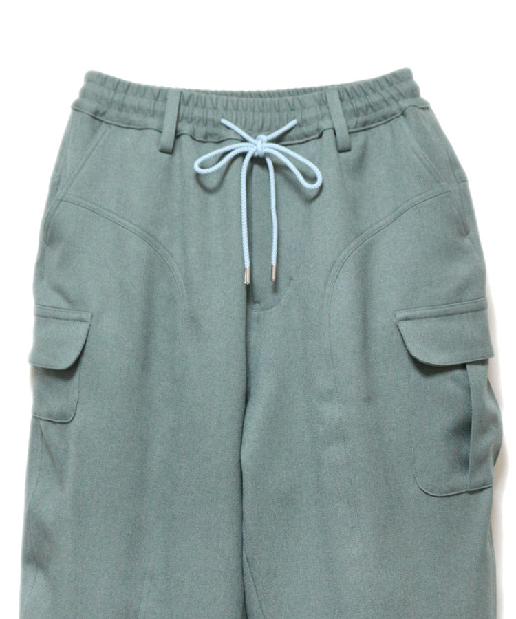 TWILL BALLOON CARGO PANTS (TURQUOISE BLUE)