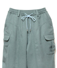 TWILL BALLOON CARGO PANTS (TURQUOISE BLUE)