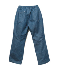 EMBROIDERY DENIM WIDE PANTS (LAKE BLUE)