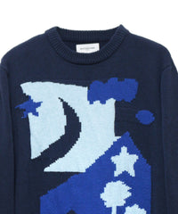 SWEET DREAMS KNIT SWEATER (NAVY)
