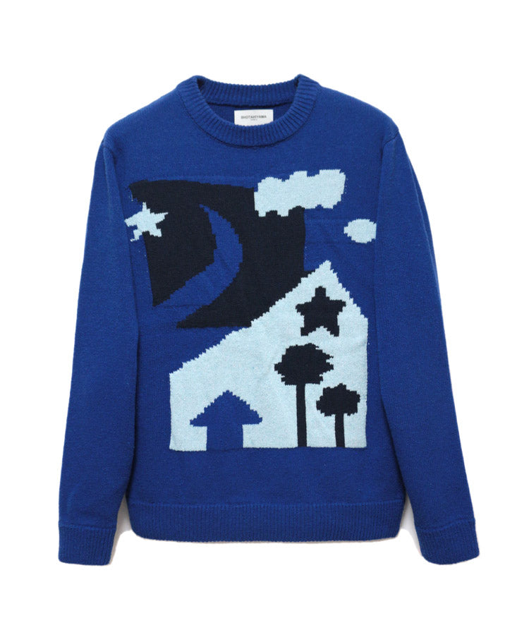SWEET DREAMS KNIT SWEATER (BLUE)