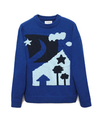 SWEET DREAMS KNIT SWEATER (BLUE)