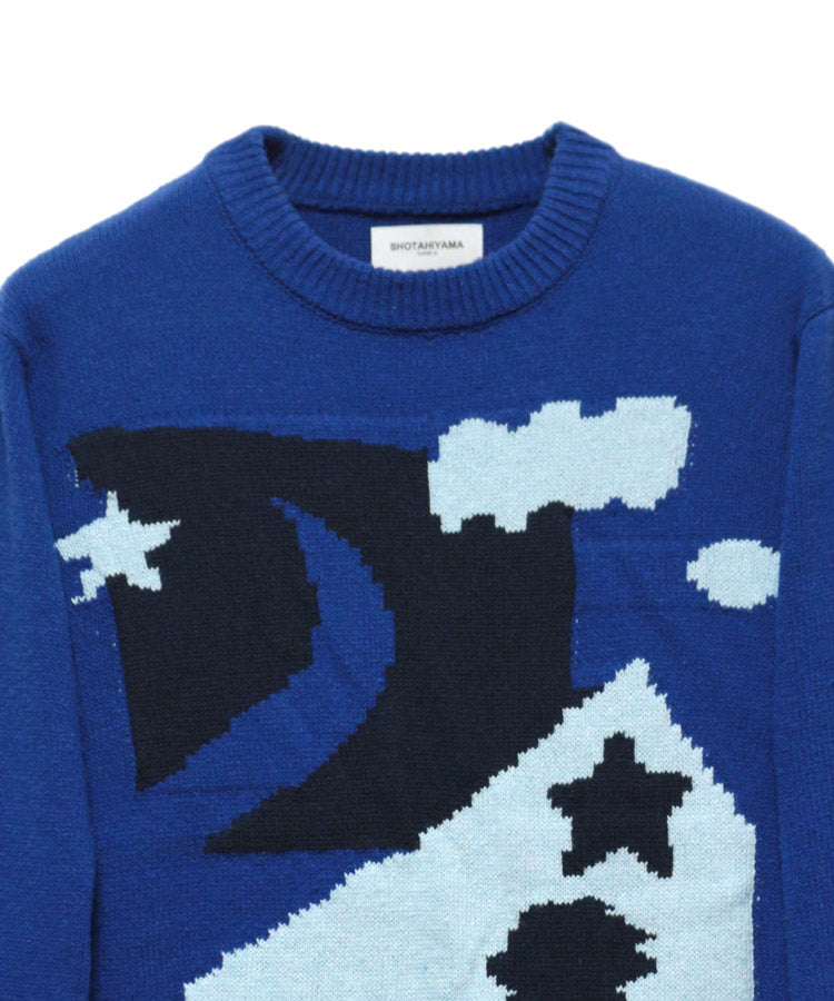 SWEET DREAMS KNIT SWEATER (BLUE)