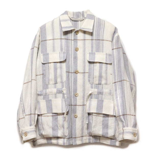 LINEN CHECK SAFARI JACKET (ジャケット/SHJT26101)｜SHOTAHIYAMA