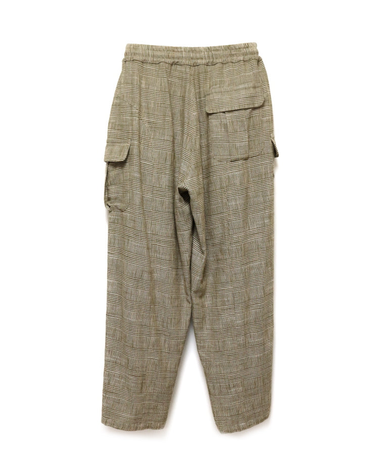 CHECK BALLOON CARGO PANTS (GREEN)