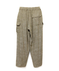 CHECK BALLOON CARGO PANTS (GREEN)