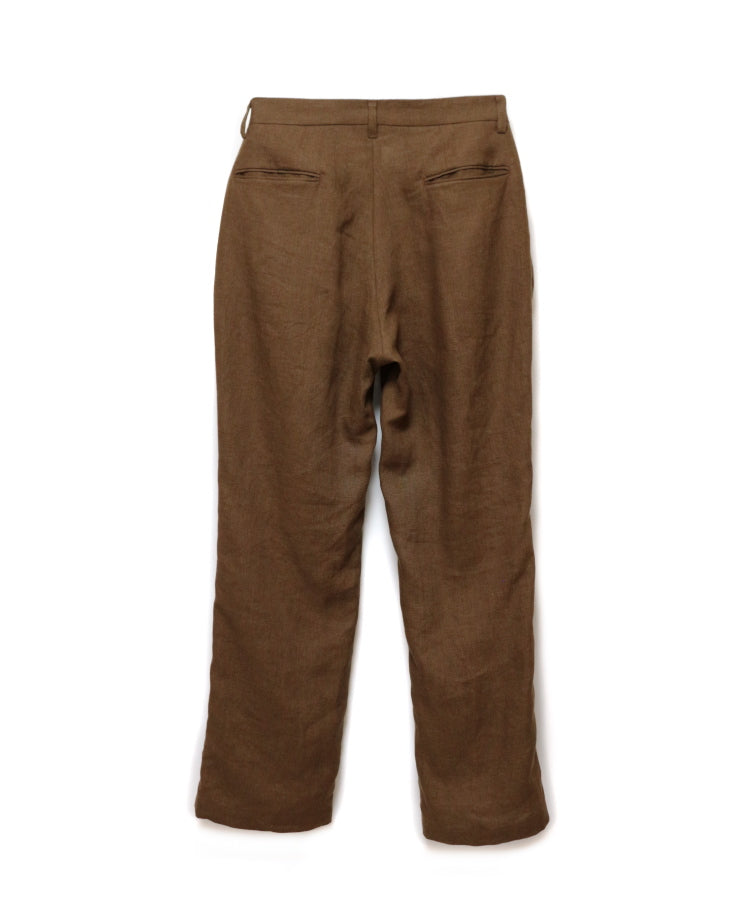 LINEN ONE TUCK SLACKS