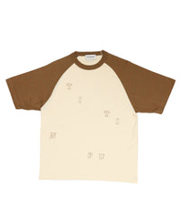 TITINPUIPUI RAGLAN TEE (BEIGE & BROWN)