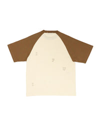 TITINPUIPUI RAGLAN TEE (BEIGE & BROWN)