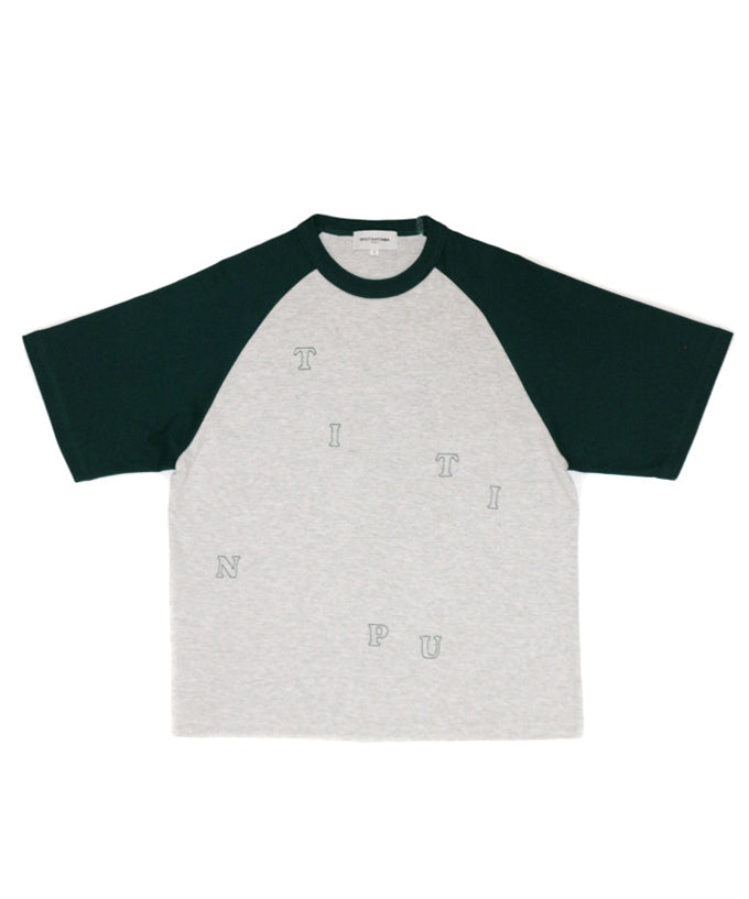 TITINPUIPUI RAGLAN TEE (GRAY & GREEN)