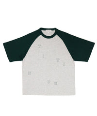 TITINPUIPUI RAGLAN TEE (GRAY & GREEN)
