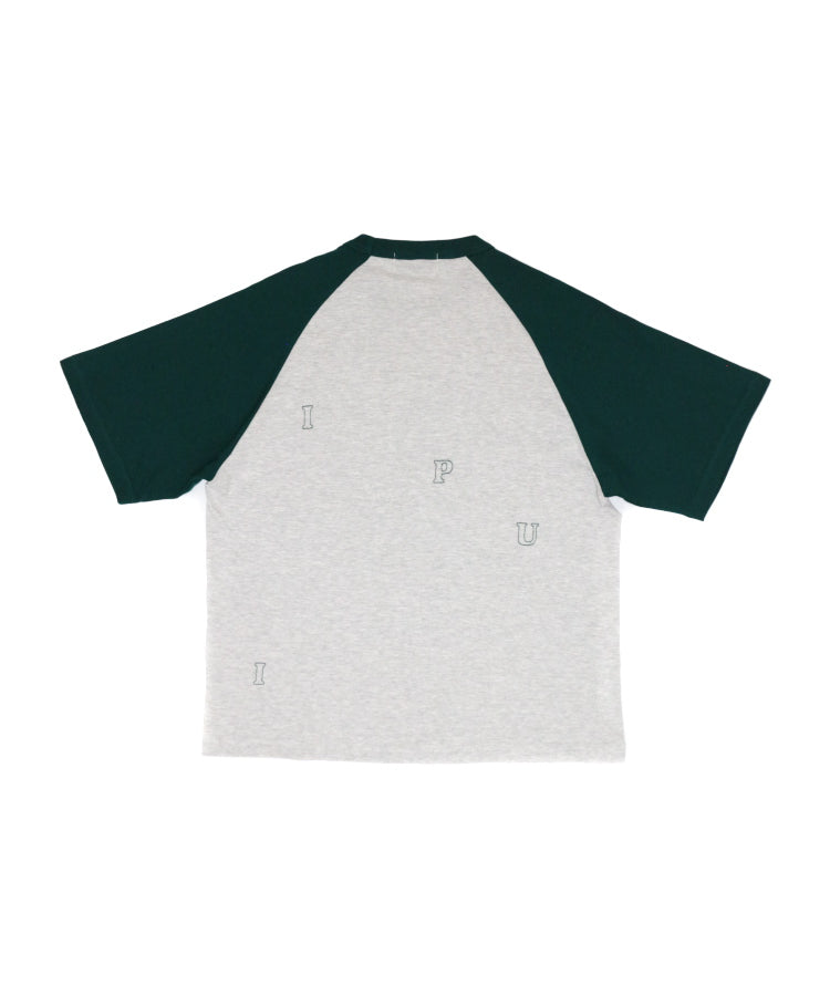 TITINPUIPUI RAGLAN TEE (GRAY & GREEN)