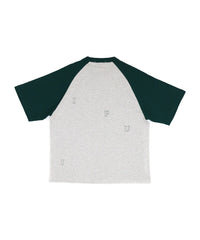 TITINPUIPUI RAGLAN TEE (GRAY & GREEN)