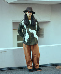 LEAF PATCHWORK PULLOVER SHIRT