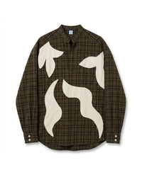 LEAF PATCHWORK PULLOVER SHIRT