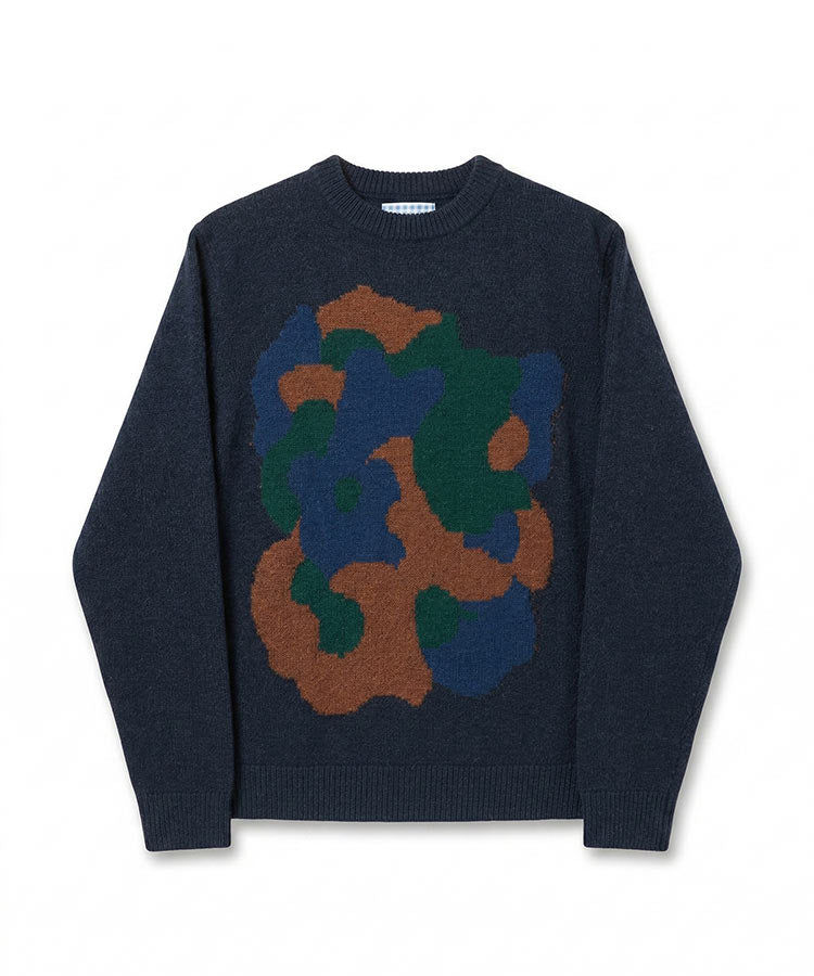 MIDNIGHT FOREST KNIT SWEATER (NAVY)