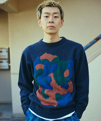 MIDNIGHT FOREST KNIT SWEATER (NAVY)