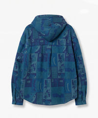 NIGHT PAINT FLEECE HOODED SHIRT