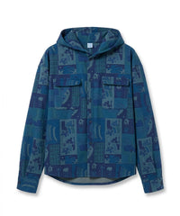 NIGHT PAINT FLEECE HOODED SHIRT