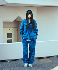 NIGHT PAINT FLEECE HOODED SHIRT