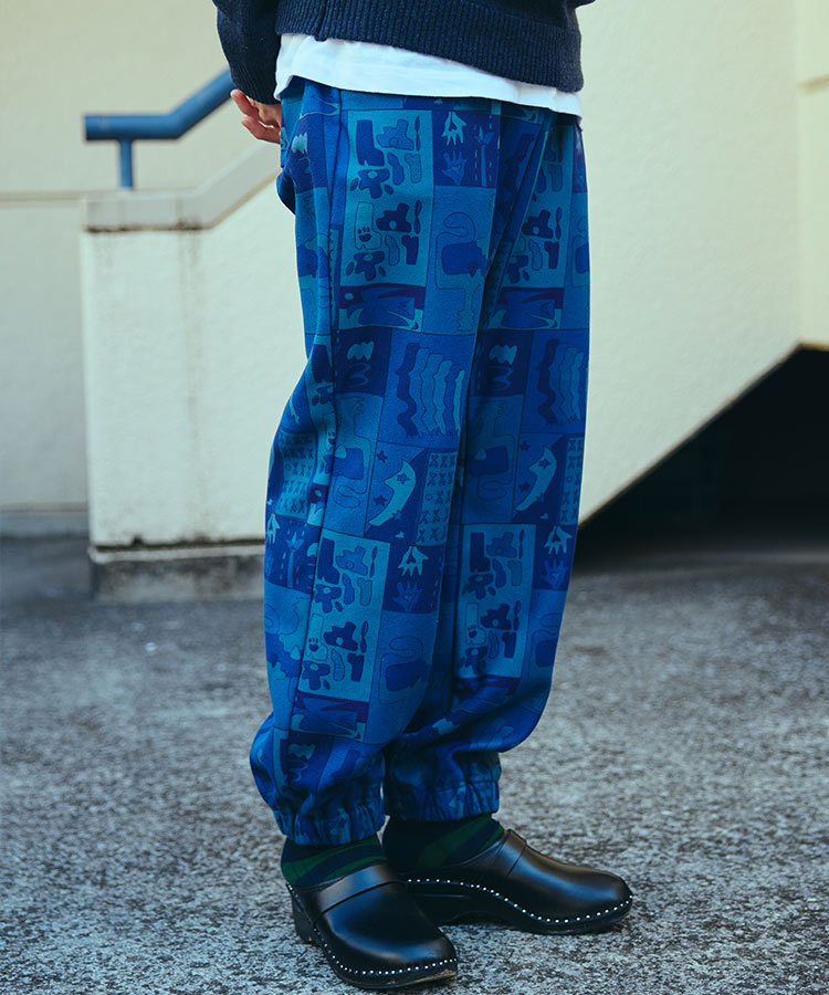 NIGHT PAINT FLEECE EASY PANTS
